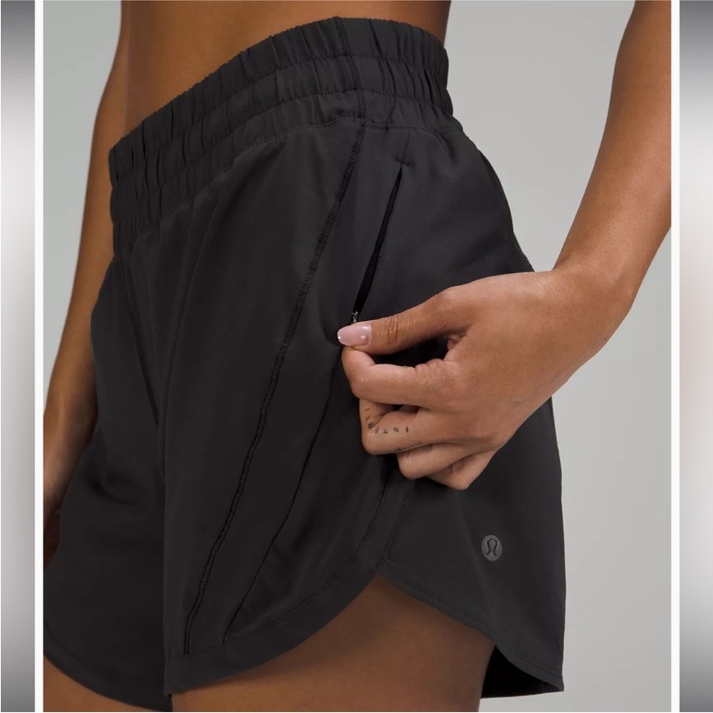 lululemon athletica track that high rise 5” short
